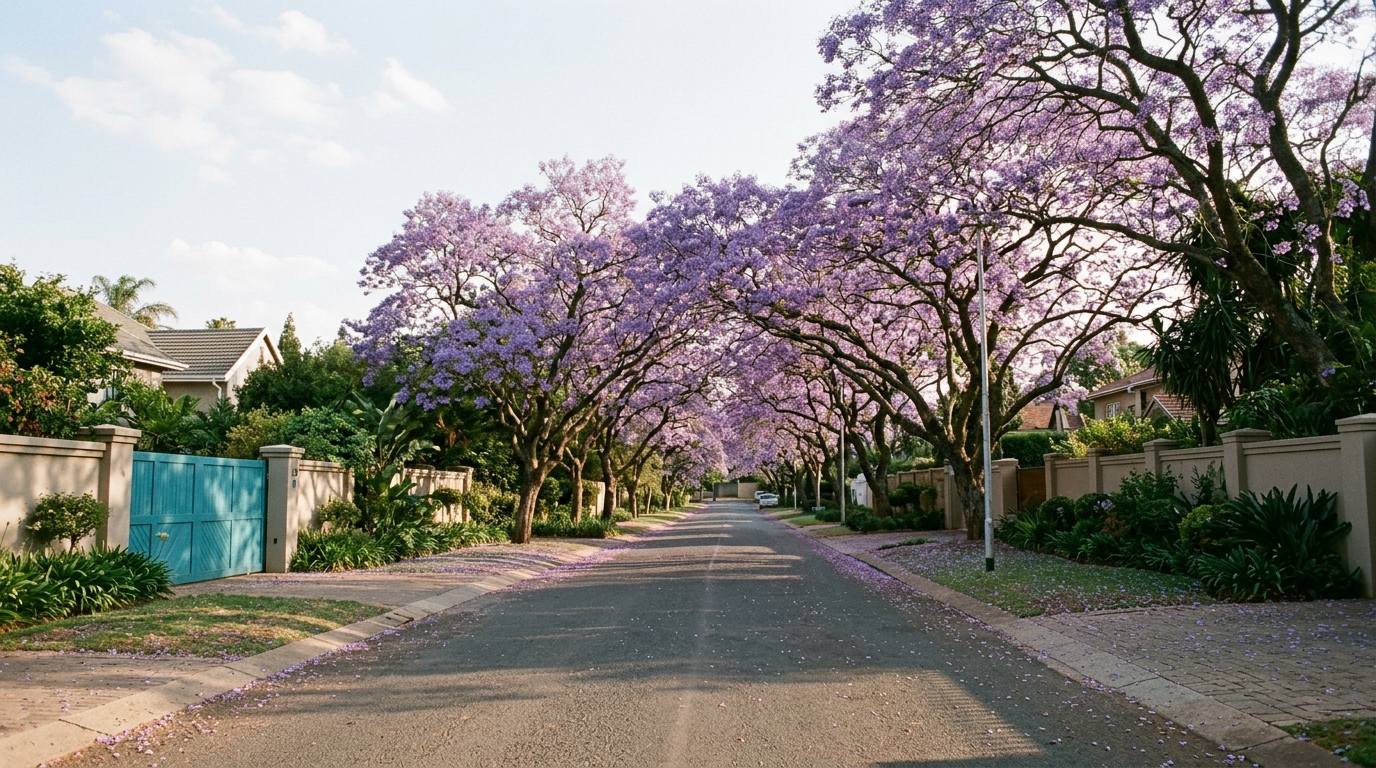 A leafy street in the northern suburbs of Johannesburg